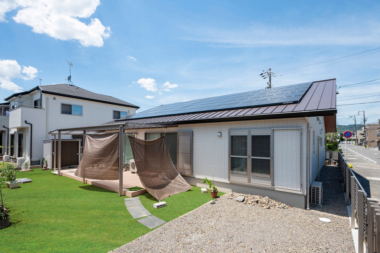 ニッケンホーム 【バリアフリー平屋/間取り図】福祉事業を活かし祖母も住みやすい永住仕様に電気代実質０(※1)のZEH実例の建築実例画像2