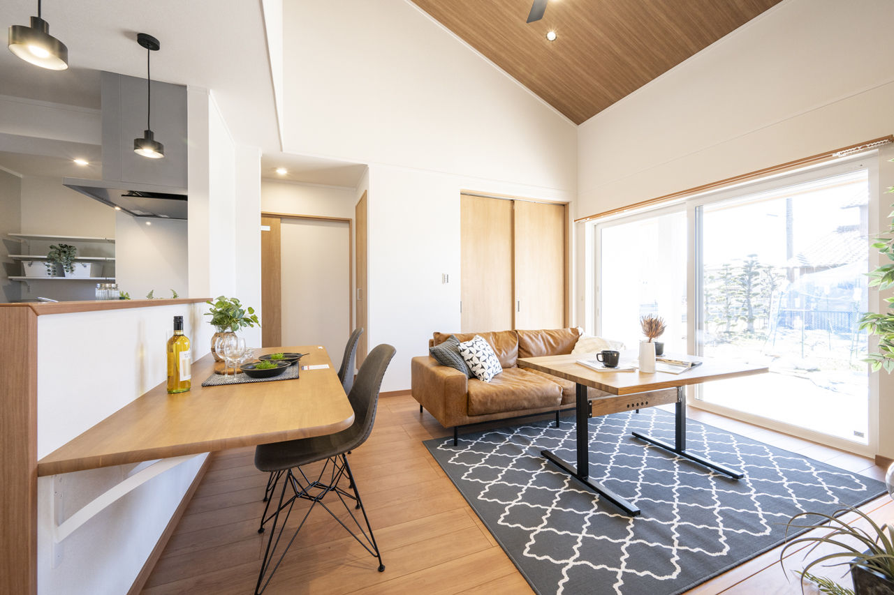 ニッケンホーム 【延床20坪台/ZEH/間取り図】裁縫や家庭菜園。セカンドライフを楽しむ、ミニマルデザインの平屋実例の建築実例画像4