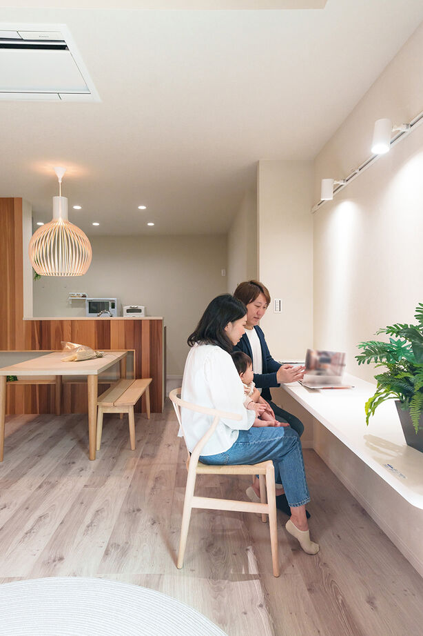 アニバーサリーホーム 【名古屋市／平屋／家事動線／間取図】中庭でのびのび過ごせる。家事ラク動線も自慢の平屋の建築実例画像4