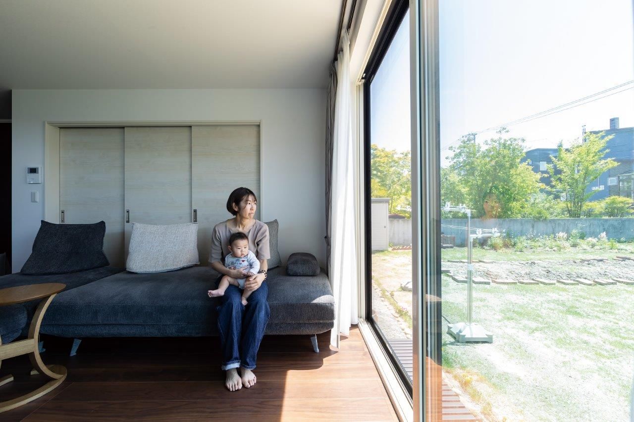 プエルダホーム 【札幌市/二世帯/4LDK間取図】広々ドックランに高低差を活かしたビルトインガレージ、「思いきり遊べる」家の建築実例画像5