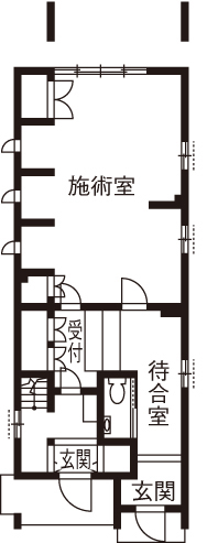 秀建（シュウケン） 【京都府/1500万円台/狭小/3階建て】京都府の狭小地に建つ店舗を兼ねた3階建ての家の実例（間取り図有） の間取り図（4LDK）１階