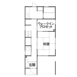 秀建（シュウケン） 【京都府/1000万円台/狭小/3階建て/敷地約26坪】京都府の狭小地に建つロフトを備えた3階建て二世帯住宅の間取り図（4LDK）1階