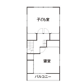 秀建（シュウケン） 【京都府/1000万円台/狭小/3階建て/敷地約26坪】京都府の狭小地に建つロフトを備えた3階建て二世帯住宅の間取り図（4LDK）3階