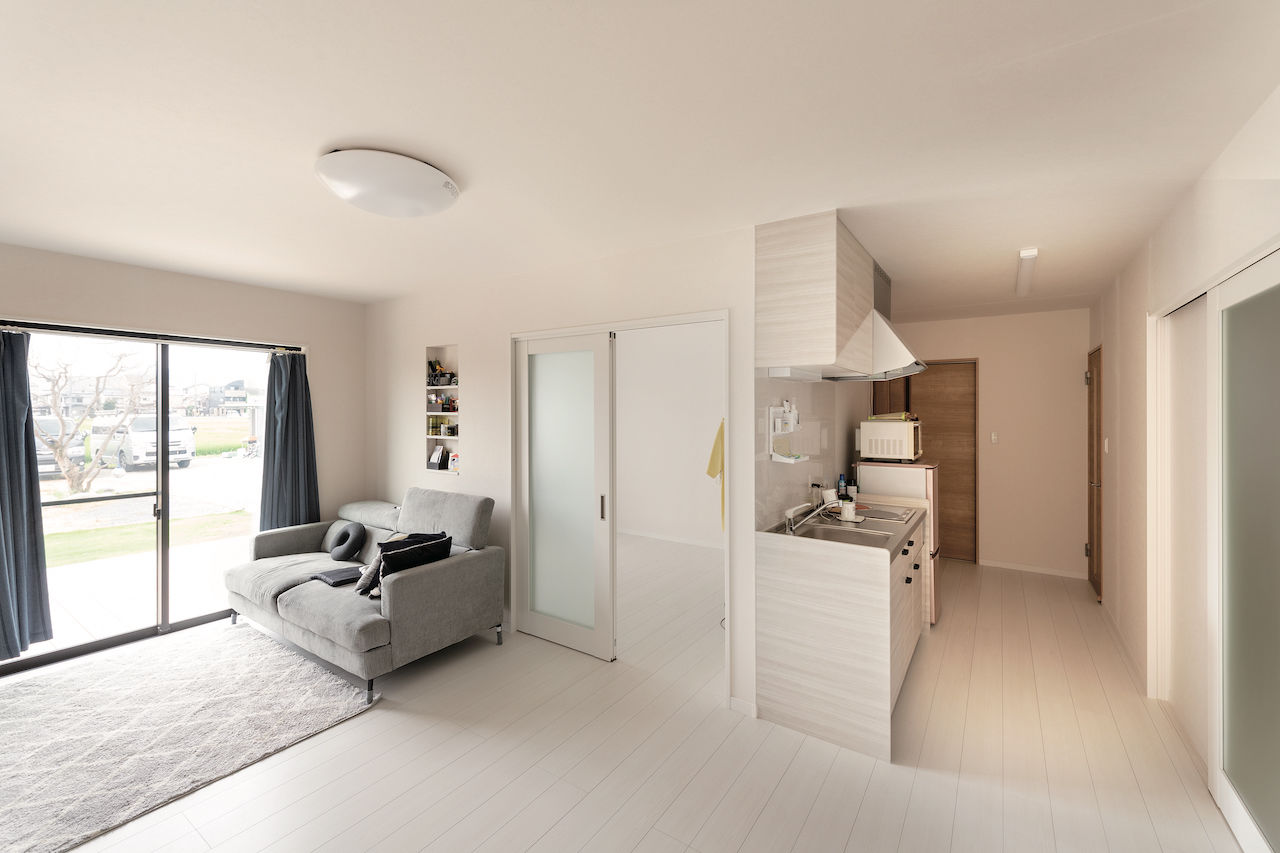 秀建（シュウケン） 【京都府/2000万円台/平屋】家事がしやすくて多収納。住宅街の中に建つ平屋の2世帯住宅（間取り図有）の建築実例画像8