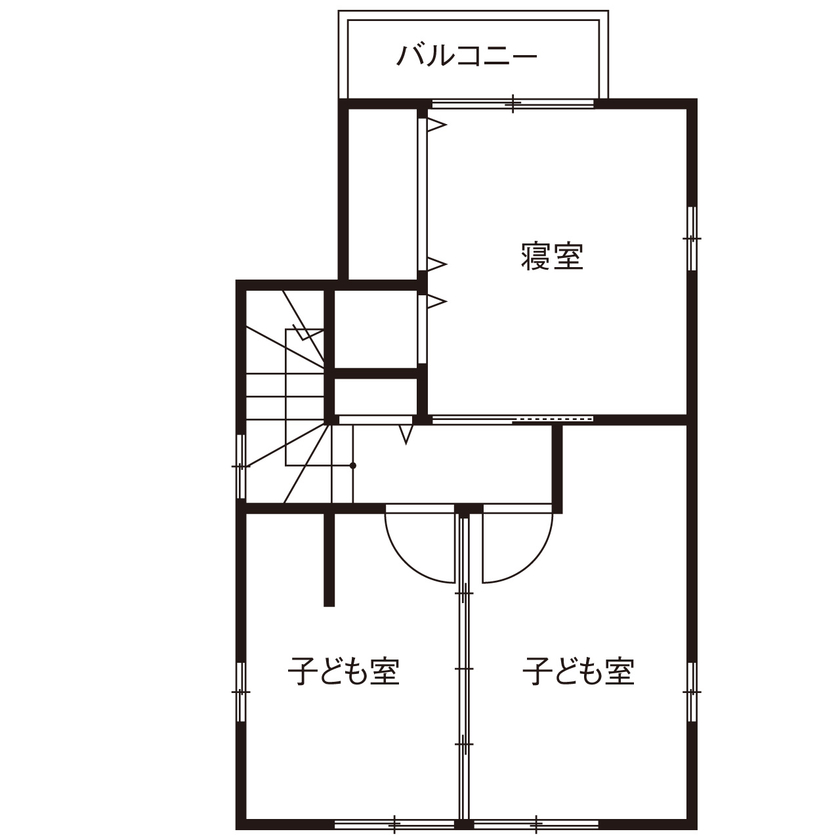 秀建（シュウケン） 【京都府/1000万円台前半】コンパクトでもゆとりを持って。約23坪の土地に建つ2階建てナチュラルハウスの間取り図（3LDK）2階