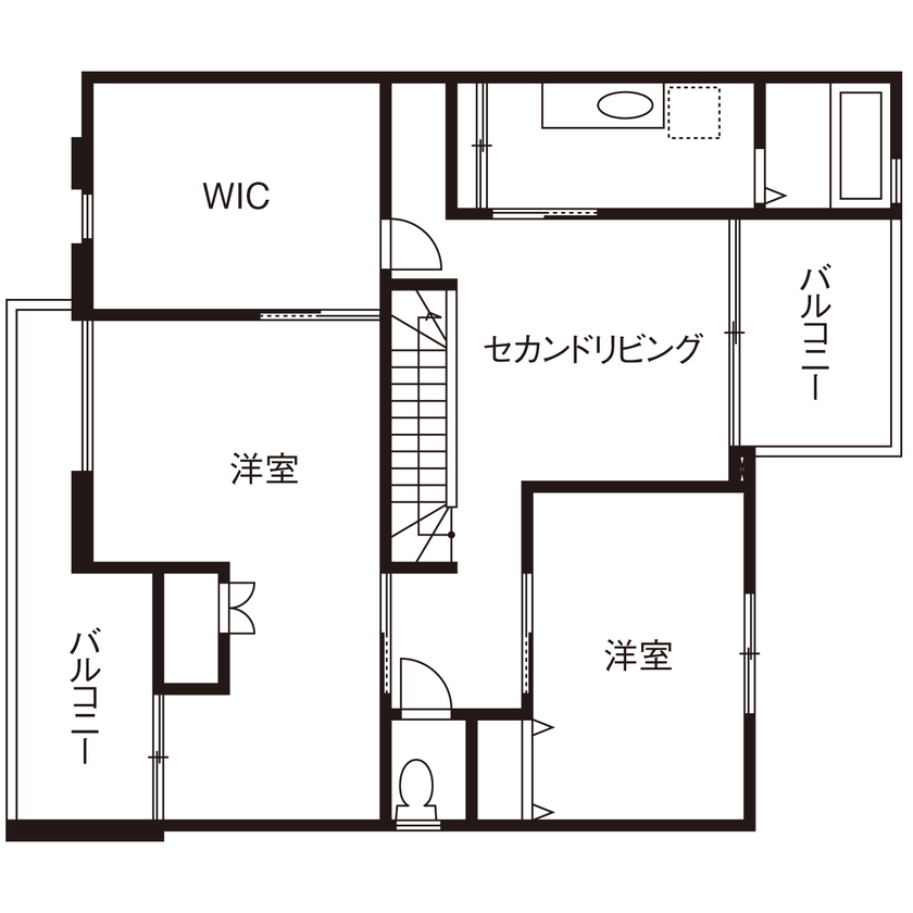秀建（シュウケン） 【京都府】タイルを上手に使ってエレガントに。温熱環境も大満足な事務所併用住宅（間取り図有）の間取り図（4LDK）2階