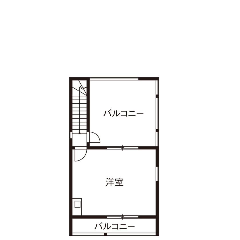 秀建（シュウケン） 【京都府/3階建て/間取り有】広いバルコニーやお風呂の窓からは山の景色。クロス使いも魅力的な3階建て住宅の間取り図（3LDK）3階