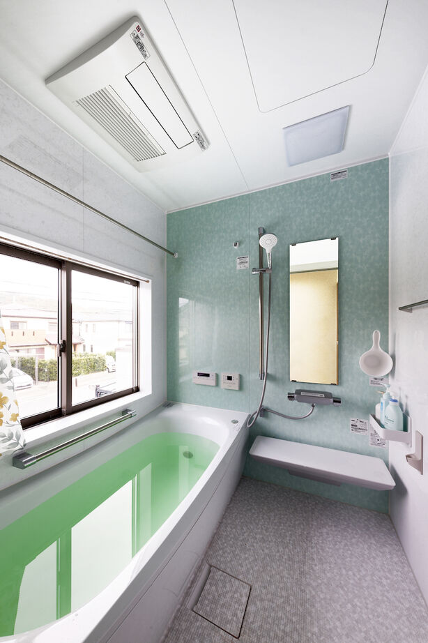 秀建（シュウケン） 【京都府/3階建て/間取り有】広いバルコニーやお風呂の窓からは山の景色。クロス使いも魅力的な3階建て住宅の建築実例画像8