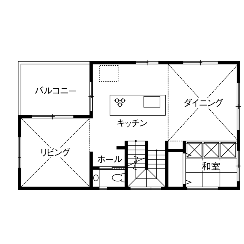 ジューテックホーム 【東京都/4000万円台/30坪台/間取り図】オールシーズンの心地よさ×トータルコーディネートされた洗練空間の間取り図（3LDK）2階
