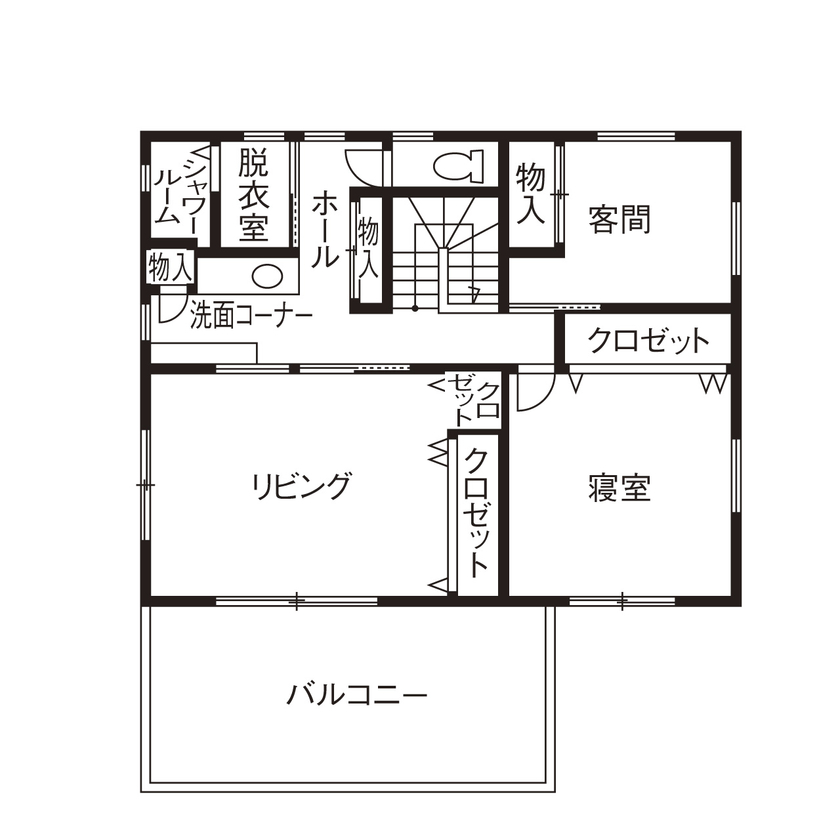 建築工房 和 -nagomi- 【奈良県香芝市/3700万円】木をふんだんに使った心地いい空間で、二世帯が和やかに暮らせる住まいをの間取り図（５LDK）2階