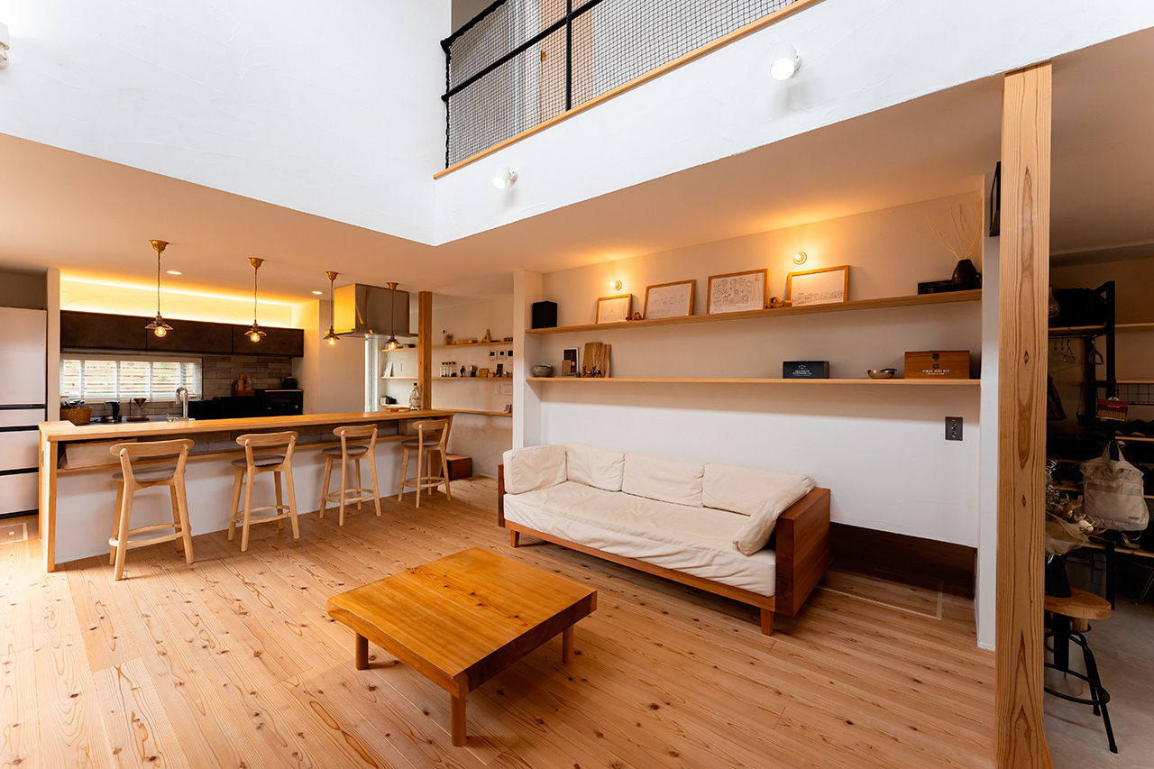 建築工房 和 -nagomi- 【奈良県奈良市/3100万円台】暮らしをより豊かにする工夫を詰め込んだ、十津川村の木を使ったオープンな家の建築実例画像4