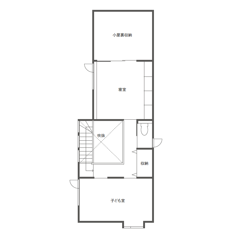 DETAIL HOME（ディテールホーム） 【2500万円】素材の表情を愉しむコンパクトなスクエア型の住まいの間取り図null2階