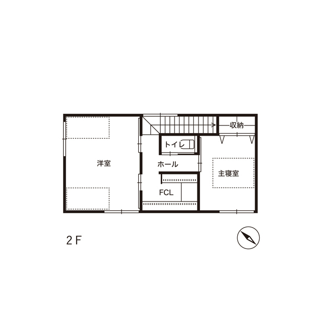 DETAIL HOME（ディテールホーム） プライベートテラスとバイクガレージで趣味を楽しむ家の間取り図（3LDK）2階