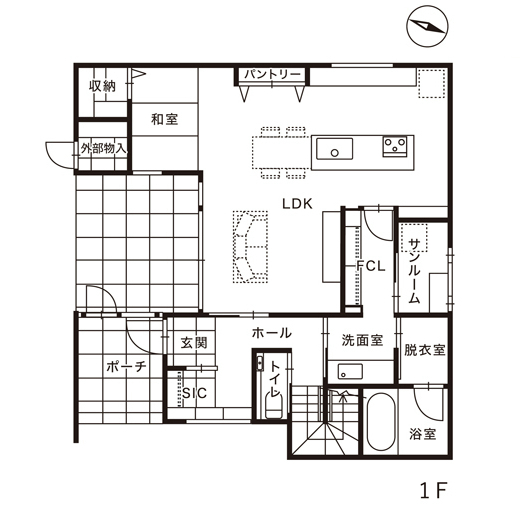 DETAIL HOME（ディテールホーム） 贅沢な時間を生む、広々プライベートテラスとカーテンレスな暮らしの間取り図null