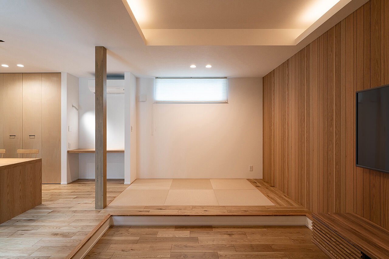 DETAIL HOME（ディテールホーム） 心地よい光が入るタイルテラスを囲む、ダウンフロアリビングの家の建築実例画像4