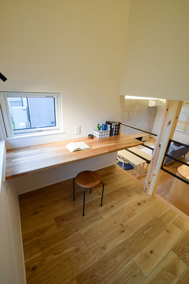 DETAIL HOME（ディテールホーム） 田園風景を望む、スキップフロアのスタディーコーナーのある家の建築実例画像8