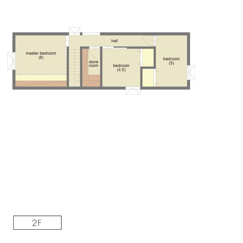 アートホーム 【A-prot】｜千歳市/４LDK｜魅せる収納。坂道をモチーフに間取りが計画された白く美しい家の間取り図（4LDK）2階