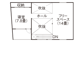 アートホーム 【A-Prot】｜3380万円/北広島市/3LDK/土間玄関｜インダストリアル＆木のイメージが魅力的な住まいの間取り図（3LDK）2階