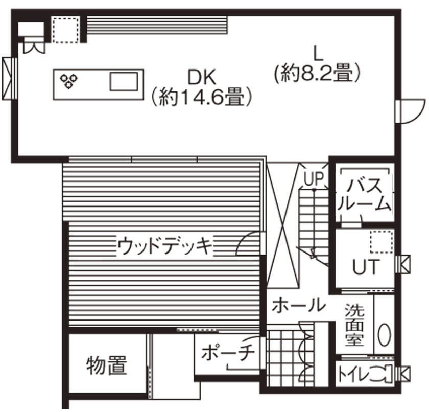 アートホーム 【A-Prot】｜3370万円/苫小牧市/3LDK｜出会いはひとつの「雑貨」から　住み心地見学会にも参加、新築への間取り図（3LDK）１階