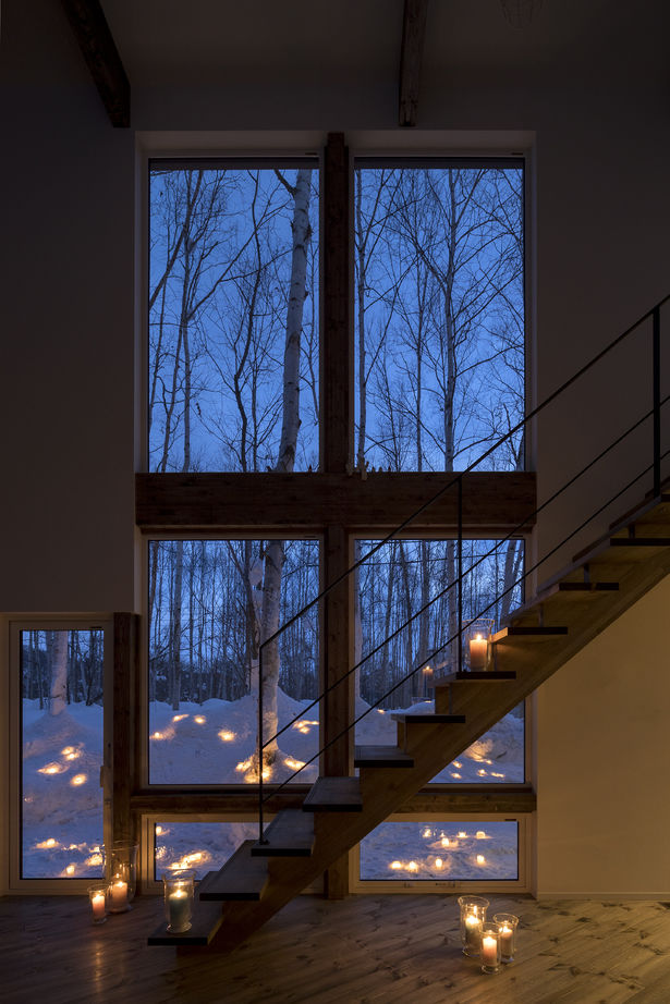 アートホーム 【A-Prot】｜虻田郡/大空間/２LDK｜太陽の位置から計算された、自然とともに生きるくの字型の家の建築実例画像9