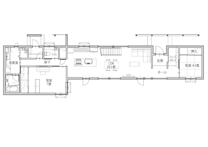 アートホーム 【A-Prot】｜3580万円/上川郡/4LDK間取図｜広大な牧草地と林を眼前に臨む、美留和にたつ住まいの間取り図（4LDK）1階