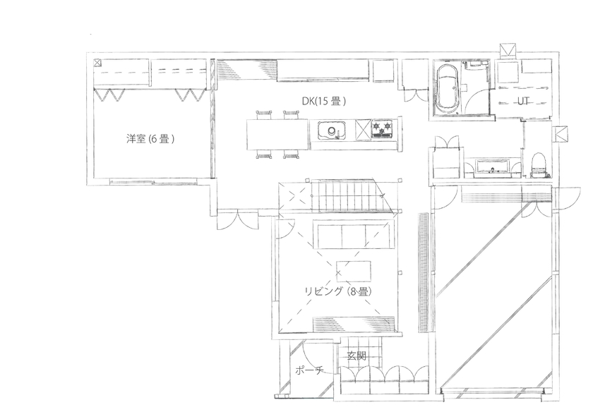 アートホーム 【A-Prot】｜3860万円/千歳市/4LDK+フリースペース間取図｜インナーガレージと吹き抜けリビングの住まいの間取り図（4LDK+フリースペース）1階