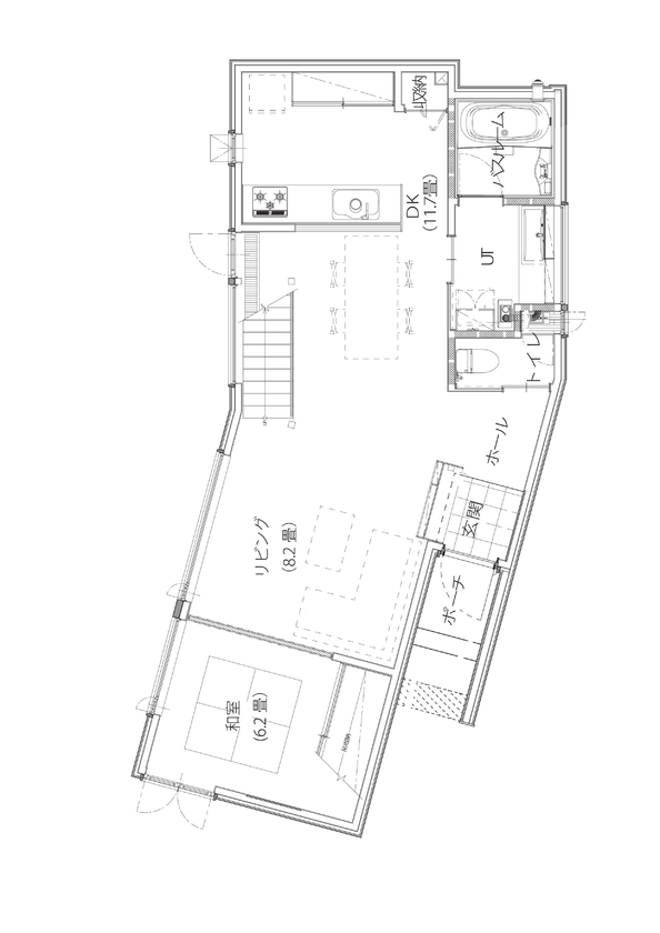 アートホーム 【A-Prot】｜2940万円/千歳市/4LDK+物置間取図｜開口から広がる緑の景色を楽しめる住まいの間取り図（4LDK+物置）1階
