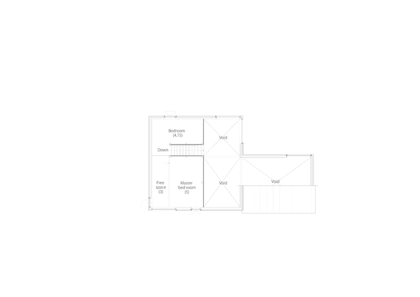 アートホーム 【A-Prot】｜2650万円/2LDK+土間スペース間取図｜間仕切りを作らず空間を使い分け風通しの良い住まいの間取り図（2LDK+土間スペース）2階