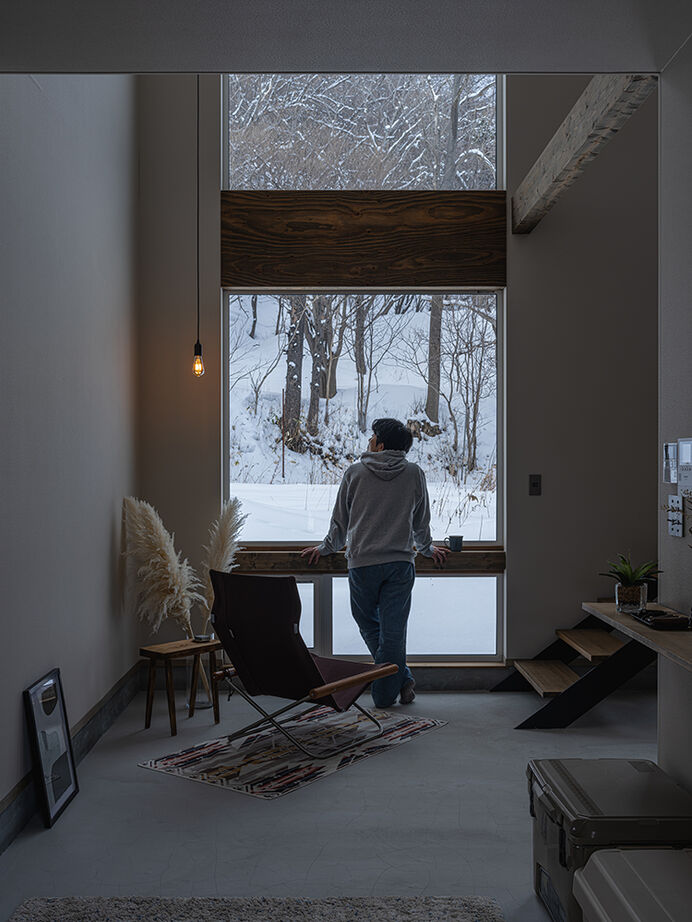 アートホーム 【A-Prot】｜札幌市/大開口/土間 ｜「L×L」室内でありながらも屋外のような場所の建築実例画像2