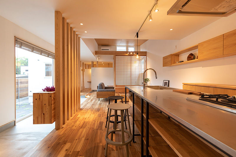 cocochi 藤岡萬建設 一級建築士事務所 【平屋/玄関土間/和モダン】土間のあるナチュラル和モダンな平屋の建築実例画像2