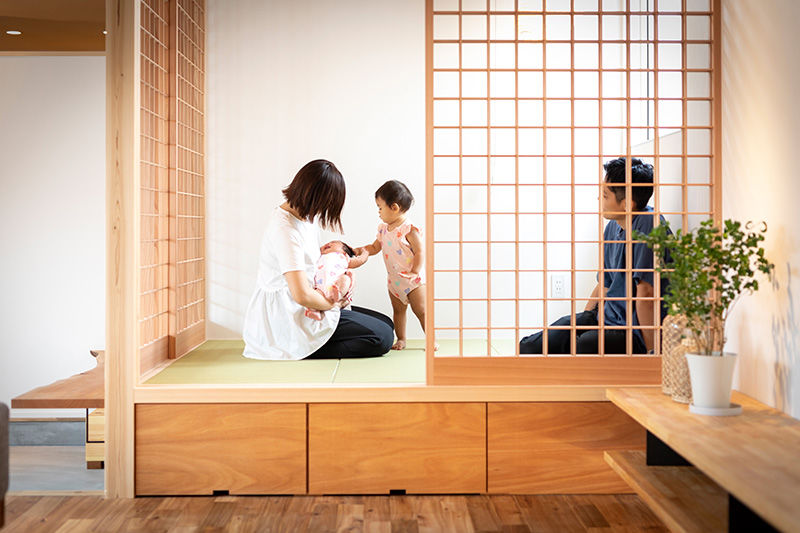 cocochi 藤岡萬建設 一級建築士事務所 【平屋/玄関土間/和モダン】土間のあるナチュラル和モダンな平屋の建築実例画像3