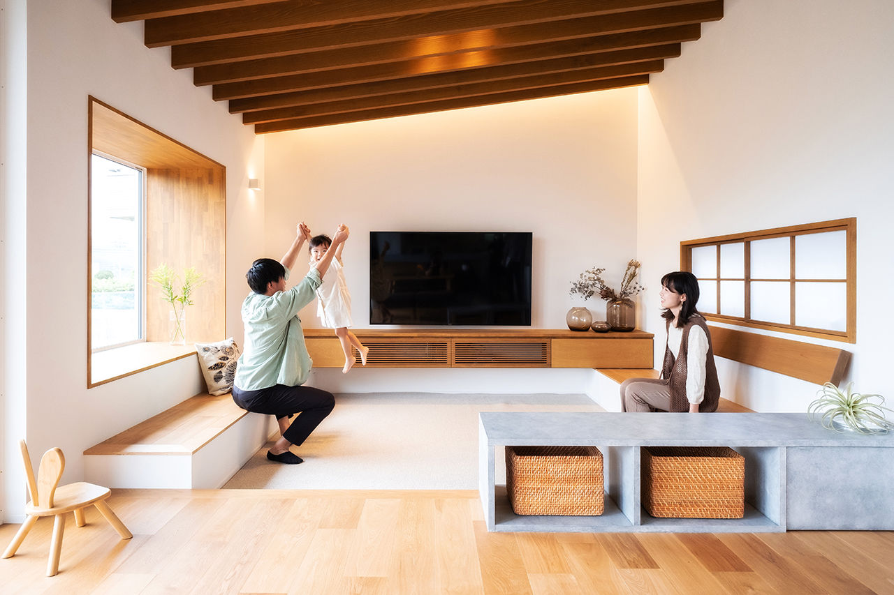 コラボハウス一級建築士事務所 【2000万円台／約36坪】広々LDKのあるナチュラルなお家／眺めの良いライブラリー・スタディスペースの建築実例画像4