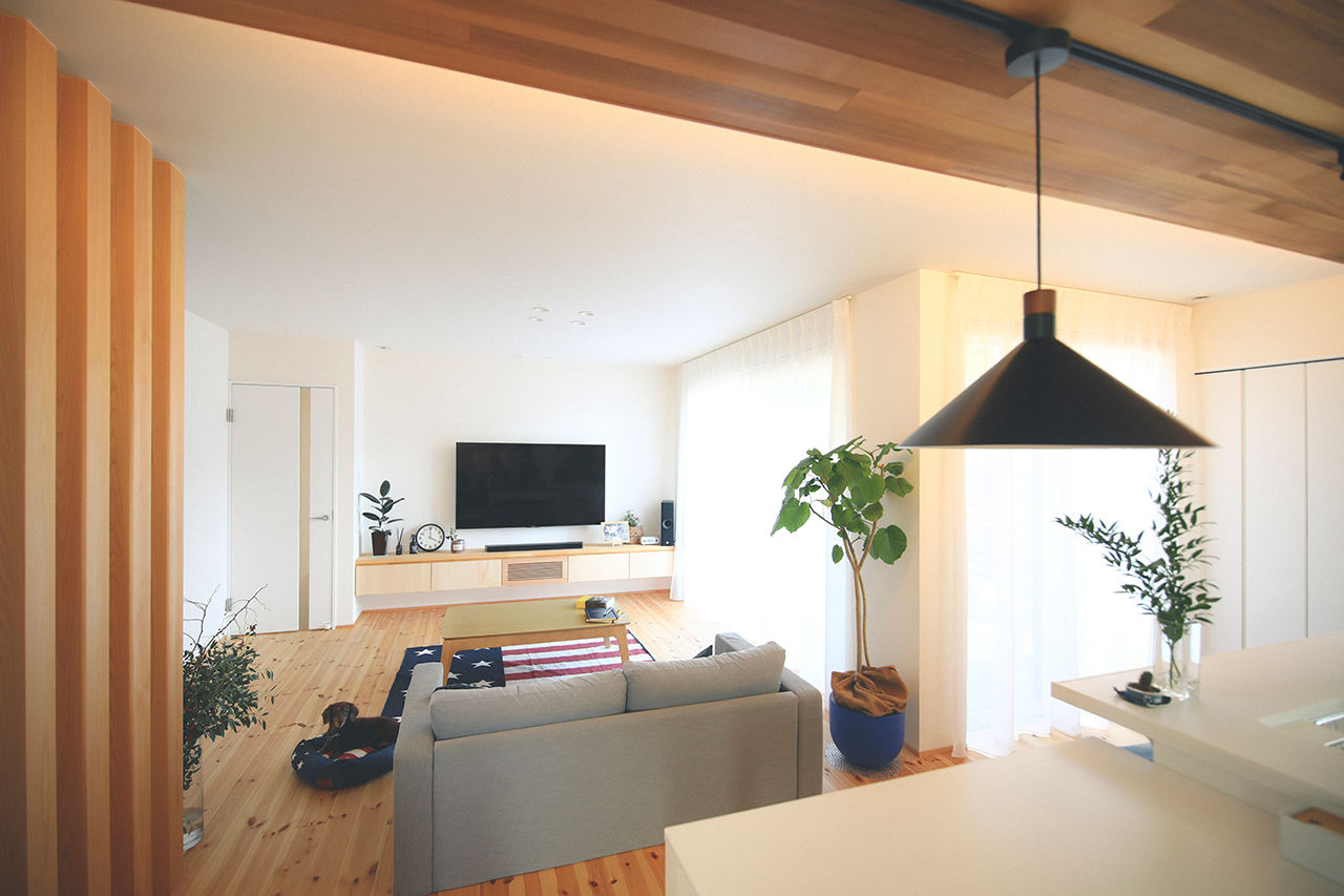 コラボハウス一級建築士事務所 【2000万円台／37坪／間取り図有】DIYを楽しむアメリカンスタイルのガレージ平屋／雑貨作りの作業場の建築実例画像2