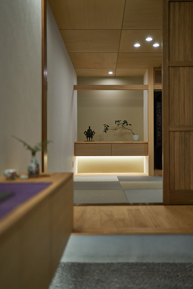 コラボハウス一級建築士事務所 【3000万円台／約31坪／間取り図有】 2つの中庭がある洗練された高級和モダンな平屋の建築実例画像9