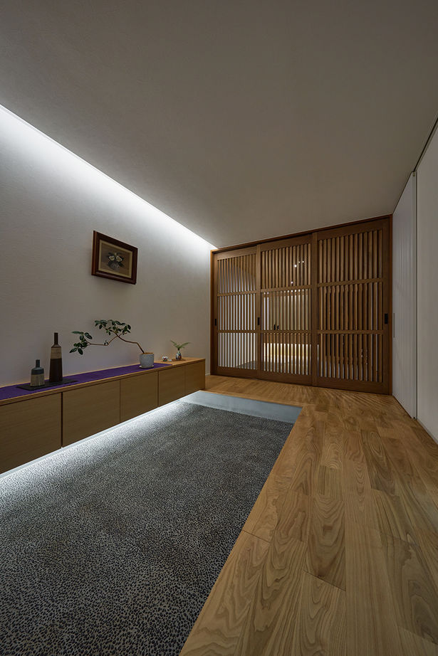 コラボハウス一級建築士事務所 【3000万円台／約31坪／間取り図有】 2つの中庭がある洗練された高級和モダンな平屋の建築実例画像10