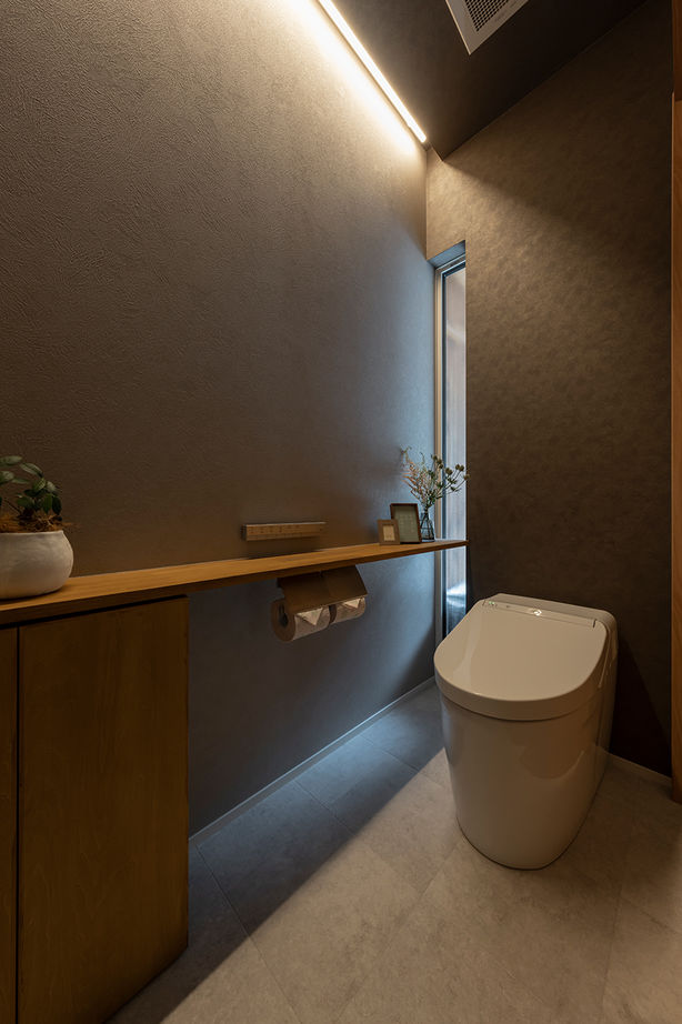 コラボハウス一級建築士事務所 【3000万円台／約37坪／間取り図有】おしゃれなアイランドキッチンと階段本棚のある家の建築実例画像9