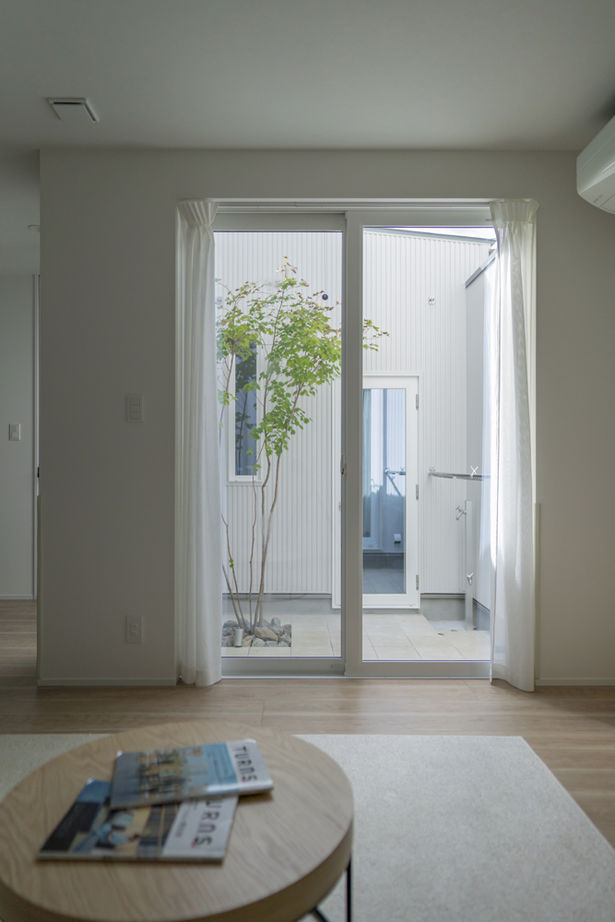 コラボハウス一級建築士事務所 2000万円台｜藤井寺市｜土地探し｜間取り図｜カーテンなしで開放的に暮らせる、中庭のある家の建築実例画像9