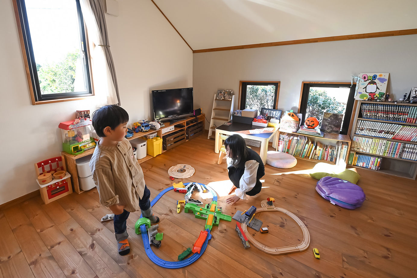 ネクストハウスデザイン スキップフロアが楽しい三角屋根の家の建築実例画像3