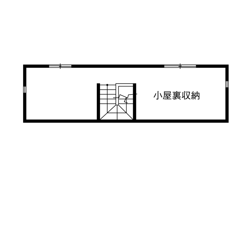 イワタ建設 【ナチュラル/2000万円台/40坪台/間取り】リビングも個室も南向き。明るく外とのつながりもデザインした家の間取り図（4LDK＋小屋裏収納）小屋裏