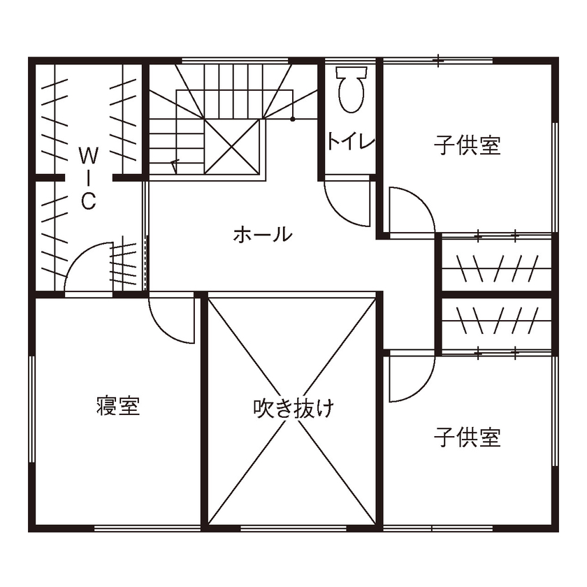 あいホーム。石塚工務店 【1500～1999万円台/間取り図有】好みのテイストにドンピシャ「やりたい」を全部叶えた家の間取り図（3LDK）2階