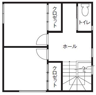 あいホーム。石塚工務店 【1950万円／間取り図有】シックなモノトーンでまとめたホテルライクな住まいでオシャレに暮らすの間取り図（3LDK）2階