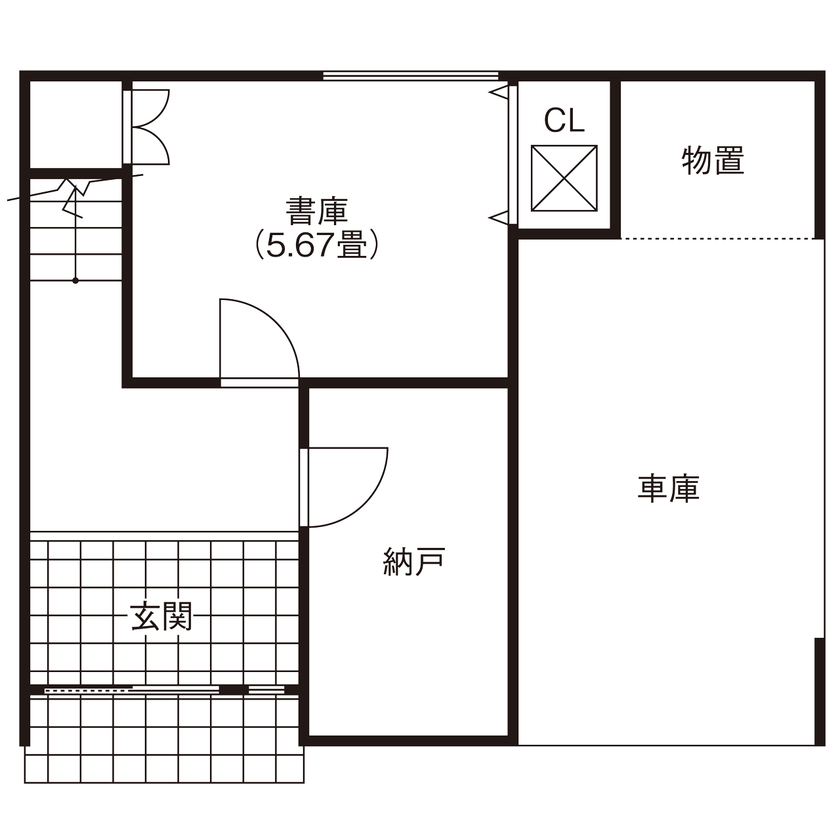 グランディルホーム 【1920万円×約18坪の狭小地×インナーガレージ】友人が多く集う家は、隠せる収納でいつもすっきりの間取り図（3LDK＋S）1階