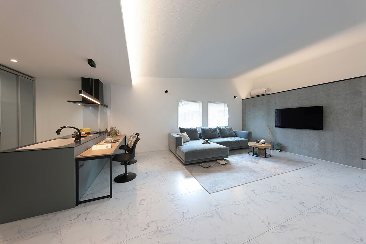 渋沢 【２階リビング｜スマートライフ｜天然素材】天然素材に囲まれた、ちょっとミライの暮らしの建築実例画像2