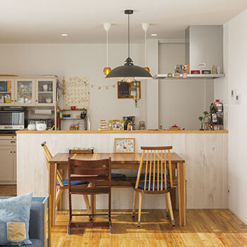 ハウスクラフト 【間取り図】大空間の吹抜けで光と風を感じるおしゃれな2階建て!自然素材の心地よさで暮らしをより豊かにの建築実例画像4