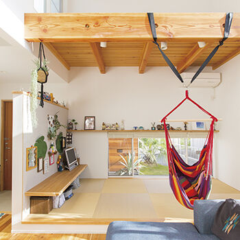 ハウスクラフト 【間取り図】大空間の吹抜けで光と風を感じるおしゃれな2階建て!自然素材の心地よさで暮らしをより豊かにの建築実例画像9