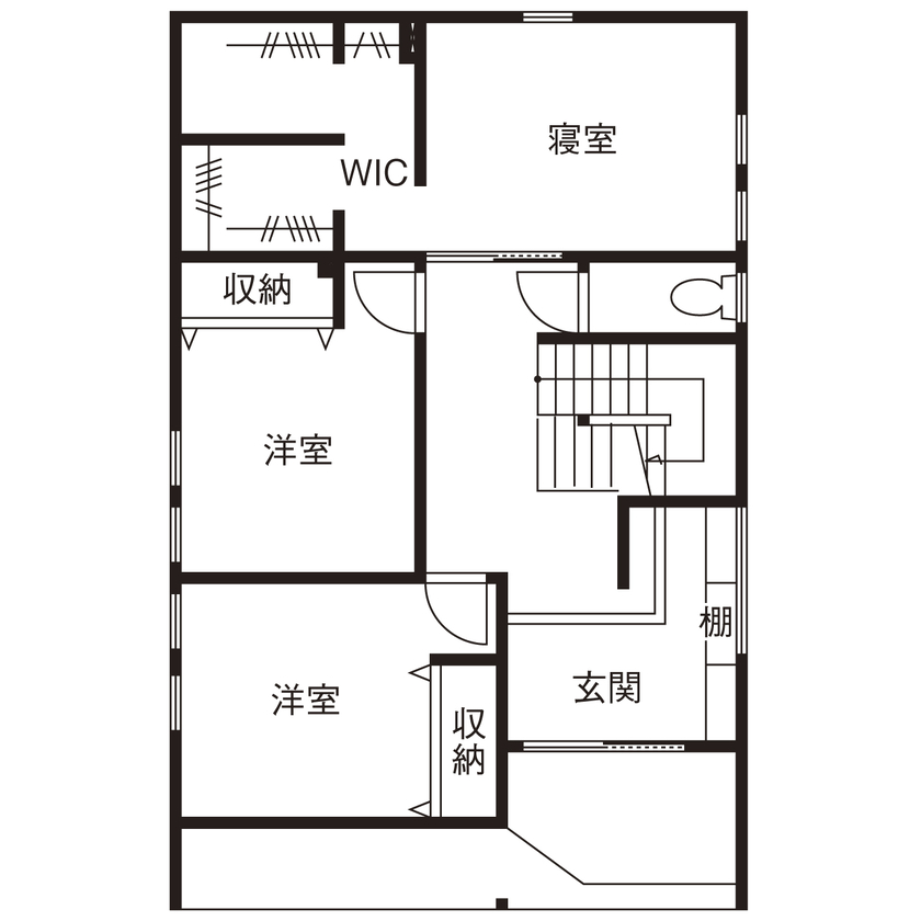 ハウスクラフト 【大人カッコいい×露天風呂気分の浴室】クールな“家っぽくない家”の中は…雑貨が似合うナチュラルな空間の間取り図（3LDK＋WIC）1階