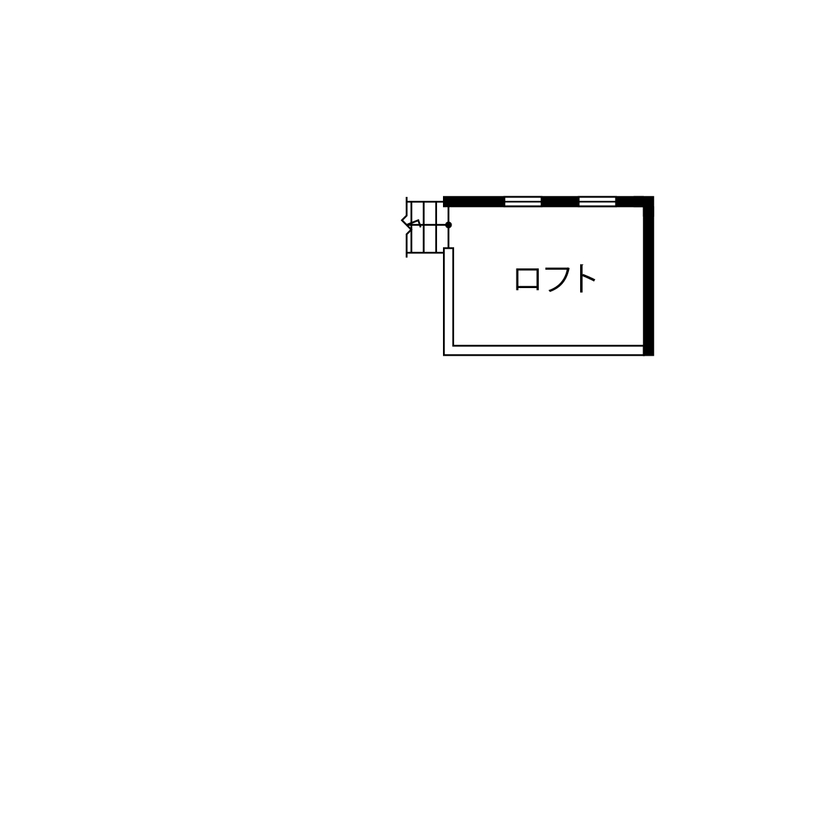 カステルホーム 【長浜市×1851万円】在宅ワークがはかどる郊外暮らし。広々インナーテラスが室内外を緩やかに繋ぐ平屋の家の間取り図（2LDK＋ロフト＋衣装室）ロフト