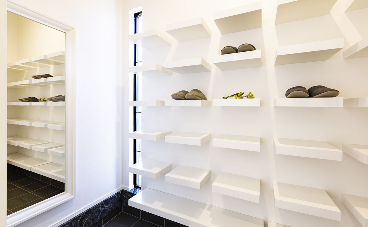 カステルホーム 【平屋／インナーガレージ／2800万円】モノトーンでまとめたスタイリッシュデザインの平屋の住まいの建築実例画像10