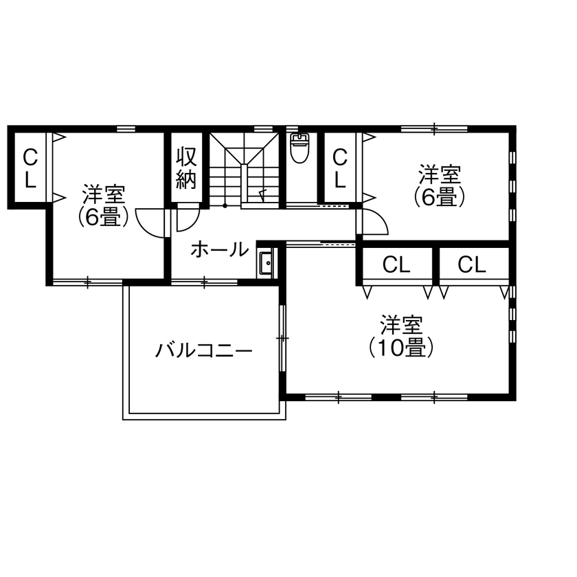 EASTYLE HOME（イースタイルホーム） 【1000万円台×ZEH×間取り図】太陽光発電9kW搭載。月々のランニングコストを抑えて豊かに暮らす家の間取り図（4LDK）2階