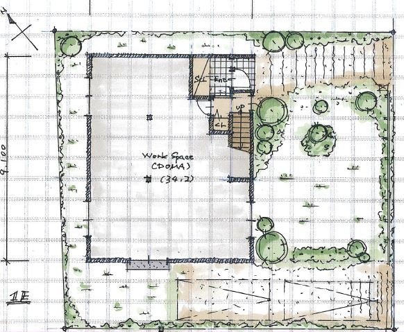 マドリヤアーキテクツ一級建築士事務所 【1800万円/間取り図有/無垢材】1000万円台で無垢材や造作をふんだんに。家具職人さんの家の間取り図（3LDK）１階
